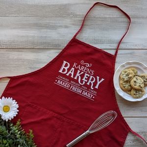 Personalized kitchen apron.